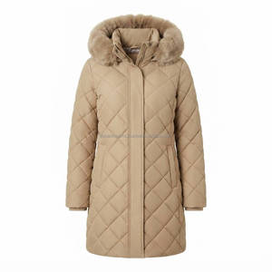 Women's Insulated Long Puffer Jacket Warm <b>Quilted</b> <b>Winter</b> Belted Coat Windproof Casual Parka OEM Wholesale Manufacturer - Product Image 1