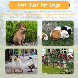 Box per animali domestici portatile da esterno per cani grandi/medi/piccoli 40 \ "stenella per cani altezza penna per esercizio per martelli finitura 16 pannelli cane - Product Image 4