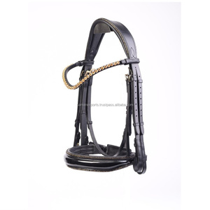 บังเหียนหนังแก้วบุนวมสุดหรูทำด้วยมือคริสตัลเนื้อนุ่มทนทานเป็นพิเศษผู้ผลิตในอินเดีย - Product Image 6