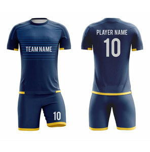 Conjunto de Camiseta de Fútbol Personalizable para Hombre, Manga Corta, 100% Poliéster, Absorbe la Humedad, Impresión con Nombre del Equipo, Diseño Sublimado, Corte Atlético - Product Image 3