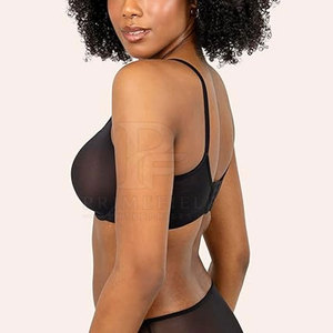 Sujetador de malla transpirable para mujer, tallas grandes, diseño personalizado, logo frontal, alto soporte, ecológico, ligero, ajuste cómodo, fitness 2026 - Product Image 6