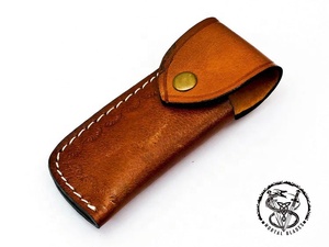 Damascus Steel Folding <b>Knife</b> With Orange <b>Handle</b> Outdoor Pocket <b>Knife</b> For Camping Damascus Steel Folding <b>Knife</b> Forged Pocket - Product Image 2