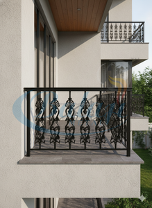 Vente en gros de panneaux de balustrade de balcon sans cadre en fonte robuste, avec surface résistante à la rouille, garantie de 5 ans - Product Image 1