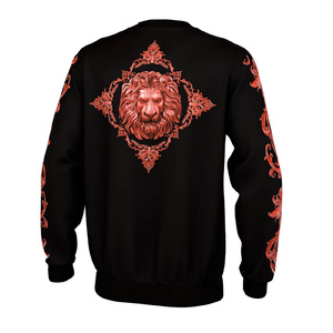 High Quality Custom Men's <b>Velour</b> <b>Sweatshirt</b> Cotton Crewneck Jogger Plain Dyed Plush OEM Pullover for Winter Digital Printing - Product Image 2