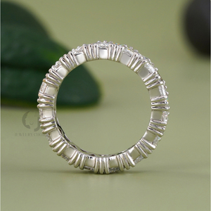 Anillo de Eternidad con Diamante en Forma de Pera de 3.48 CT, Corte Trillion, Color D, Cultivado en Laboratorio, de los Hermanos Rudakiya, Oro Blanco de 14K, Anillo de Bodas VS1 - Product Image 5