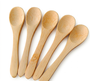 Cuillères à thé en bois à long manche, design minimaliste écologique, cadeaux promotionnels - Product Image 1