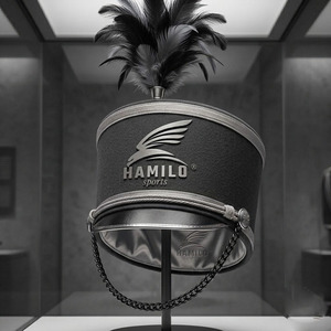 Chapeaux et casquettes Shako tendance vintage en cuir et laine 100% avec broderie à la main, logo personnalisé sur demande - Product Image 3