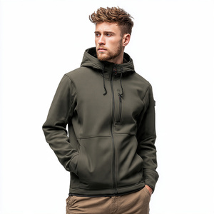 Chaqueta Softshell de Alta Calidad para Hombre, con Cremallera y Capucha, Impermeable, para Camping, Senderismo y Lluvia - Product Image 1