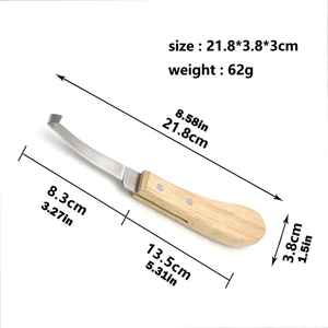 Cuchillo de Herrador de Acero de Damasco Premium IRON para Recorte de Herraduras, Hoja Hecha a Mano, Herramientas Veterinarias, OEM, Marca Privada - Product Image 2