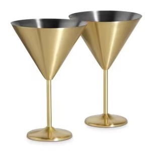 Gobelet à vin en acier inoxydable de haute qualité, tasse à boire réutilisable, verre à vin sur pied de luxe pour la maison et le bar - Product Image 6