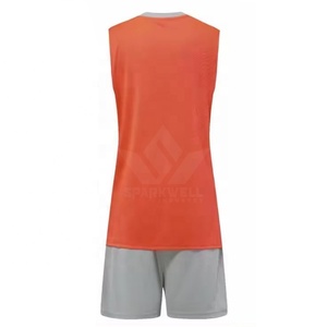 Custom Unisex White Blue Red <b>Volleyball</b> Jersey <b>Set</b> V-Neck Sleeveless Moisture Wicking Polyester Athletic Wear All Seasons Sports - Product Image 6