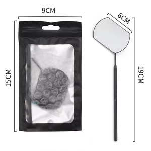 Portable Long-Handle Steel & Stainless Steel Eyelash Extension Inspection Eye Lash <b>Mirror</b> Heart-Shaped <b>Makeup</b> Tool - Product Image 2