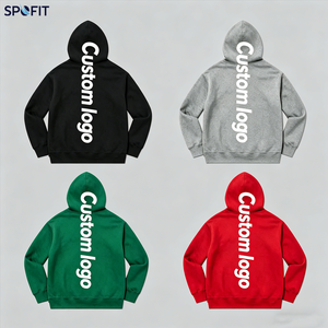 Sweat-shirt à capuche surdimensionné en molleton épais 430 g/m² personnalisé pour homme, 100 % coton, avec lettres au dos, style streetwear - Product Image 2