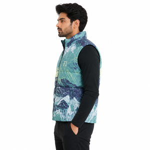 Chaleco Acolchado Estampado para Hombre, Fabricante Mayorista, Chaquetas sin Mangas para Hombre, Chaleco Acolchado Personalizado, Ropa Exterior Aislante - Product Image 3