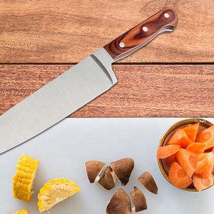 Couteau de chef en acier inoxydable haute performance, outil de découpe de cuisine pour légumes, fruits, viande et préparation alimentaire générale - Product Image 6