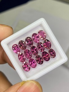 Lot de pierres précieuses en tourmaline, taille ovale facettée, pierres naturelles non montées, 3x5mm, 6x4mm, 7x5mm, 6x8mm, pour la création de bijoux - Product Image 2