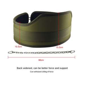 Cinturón de Neopreno de Alta Calidad con Cadena de Acero Transpirable y Hebilla Gruesa para Levantamiento de Pesas, Fitness y Culturismo - Product Image 3