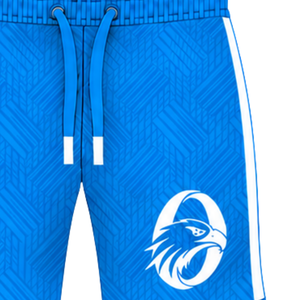 Shorts de sport bleu roi personnalisés pour l'entraînement athlétique, la gym, la course, avec cordon de serrage, séchage rapide, respirants, performance, vêtements de sport pour équipe - Product Image 3