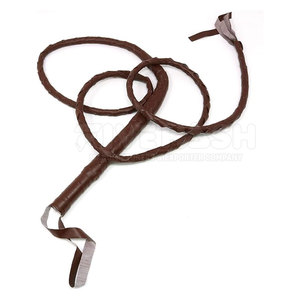 Fouet en cuir véritable, fabriqué à la main, durable, prise ferme, design flexible, parfait pour l'entraînement et la pratique en extérieur - Product Image 4