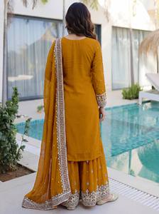Nuevo Conjunto de Salwar Kameez de Diseñador para Mujer, Colección Eid para Bodas y Fiestas, 3 Piezas Reversibles, Alta Demanda - Product Image 5