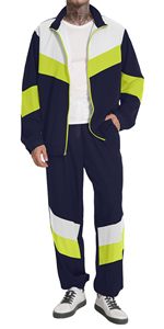 Conjunto Deportivo Cortavientos Retro para Hombre, 2 Piezas, Estilo Hip Hop, Proveedor Mayorista - Product Image 2