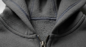 Men's 100% Cotton Heavyweight <b>Zip</b>-Up <b>Hoodie</b> Solid Knitted Contrast Lining Pullover Jacket <b>Pocket</b> Anti-shrink for Winter - Product Image 4