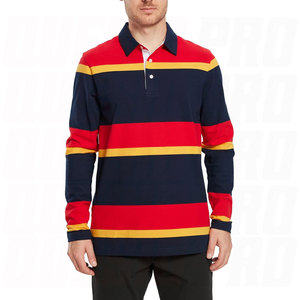 Polos de rugby personnalisés en coton 100% pour hommes, broderie et impression sur écran, polos tricotés pour hommes, vêtements de sport, vêtements de rugby - Product Image 2