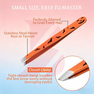Pinzas para Cejas de Acero Inoxidable Duraderas con Logotipo Personalizado, Buen Proveedor, Nuevas y Modernas, Fáciles de Agarrar, Pinzas de Belleza para Mujer - Product Image 3