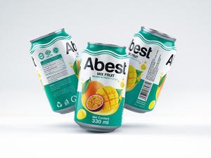 Latas de jugo de frutas mixtas Refrescos Abest en latas de 330ml con jugo fresco y calidad superior - Product Image 5