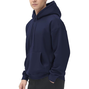 Hoodies imprimés, effet délavé, en coton épais, molleton français, coupe oversize pour hommes - Product Image 2