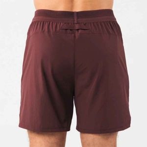 Direct Factory Made Plain Maroon Color Regular Fit <b>Shorts</b> For Men Lightweight <b>Quick</b> <b>Dry</b> Fabric <b>Shorts</b> With Drawstrings - Product Image 4