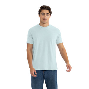 Camiseta Unisex Blanca 100% Algodón CVC de Calidad Profesional, Color Azul Hielo, Personalizable, Ecológica y Transpirable para Hombre - Product Image 2