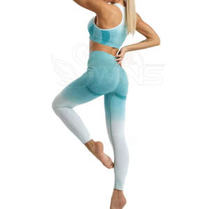 Diseña Tu Propio Conjunto de Yoga para Mujer, de Alta Calidad, Transpirable, de Spandex/Nylon, 2 Piezas, Ropa Deportiva para Gimnasio, Opciones Personalizadas en Venta - Product Image 4