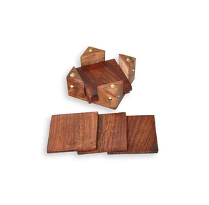 Wood Coaster & <b>Placemats</b> Set Wholesale Supplier Swan Coaster Holder Custom Acacia Wooden Coasters Coffee <b>Table</b> Decor - Product Image 2