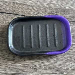 Clear Resin Stone Embedded Soap Dish Oval Slotted Bar Soap Holder Natural Pebble Bathroom Vanity <b>Accessory</b> - Product Image 2