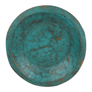 Gran oferta de cuencos grandes de madera para masa para velas y decoración del hogar, cuenco decorativo de madera de Mango para masa, cuenco turquesa de forma redonda - Product Image 2