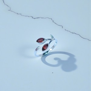 Handmade <b>Garnet</b> Cut <b>Ring</b> Light Weight Faceted Gemstone Adjustable 925 <b>Silver</b> <b>Rings</b> - Product Image 2