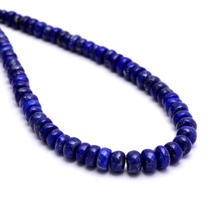 Perles de pierre gemme Lapis Lazuli naturel lisse, forme Rondelle 5mm 7mm, en fil, prix de gros, en vrac, pour la fabrication de bijoux, fournisseur de pierre bleue - Product Image 3