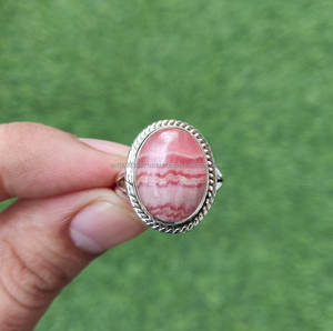 Anillo de Plata de Ley 925, anillo de piedras preciosas ovaladas, anillo bohemio, anillo de mujer para regalo, anillo de piedras preciosas, joyería hecha a mano, - Product Image 5