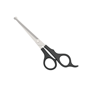 Professional 5.56 Inch Stainless Steel Blade <b>Plastic</b> Handle Right Handed Beveled <b>Edge</b> Beauty Safety Tip Hair Scissors for Home - Product Image 2
