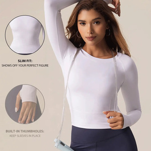 Womens Compression Sports <b>Tops</b> Custom Printed Yoga Fitness Shirts Manufacturer Pakistan OEM Export Supply Global Markets - Product Image 4