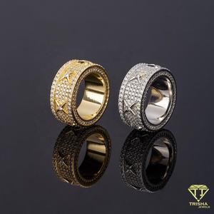 Anillo de Plata de Ley 925 Premium con Moissanita y Diseño de Estrella para Compradores Mayoristas de Joyería - Product Image 4