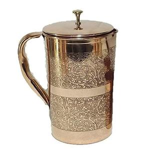 Carafe à eau en cuivre pur, artisanale, vaisselle ayurvédique pour une eau potable saine - Product Image 1