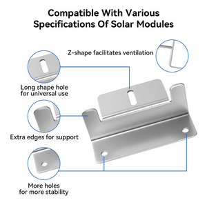 Bảng điều khiển năng lượng mặt trời gắn Z khung hình treo tường khung khung sửa chữa cho undermount chìm Clip Z hình chân đế - Product Image 2