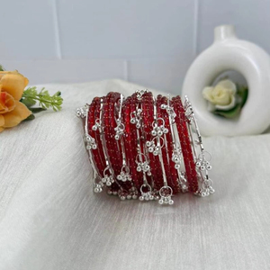 Elegant Daily Kashmiri Fashion <b>Bangles</b> Women Stylish Trendy Stackable Silver Plated Environmental Friendly Wedding Wrist - Product Image 1