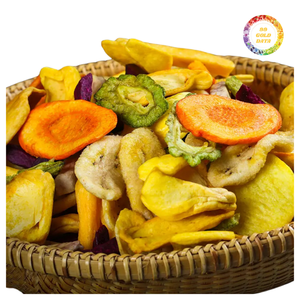 ชิปผักอบสีผสมกรุบกรอบเกลือต่ำขนมผักและผลไม้ทุกวัย - Product Image 1