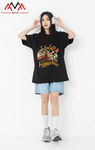 T-shirt à manches courtes pour homme FMF, coupe classique, col rond, coton respirant, imprimé graphique, streetwear décontracté, vêtements de plage - Product Image 2