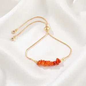 Bracelet ajustable en chaîne de pierres précieuses en éclats d'obsidienne flocon de neige naturelle, élégant, pour femme - Product Image 1