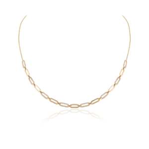 14K Yellow Gold Diamond Chain Necklace with VVS1 Clarity IGI Certified - Product Image 3