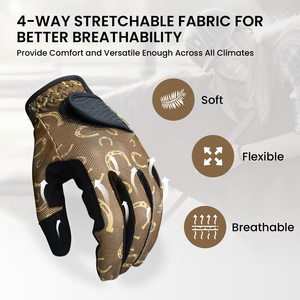 Guantes de Equitación Personalizados Más Vendidos, Guantes de Cuero de Color Sólido para Actividades Deportivas al Aire Libre para Hombre, Guantes de Equitación Antideslizantes - Product Image 4